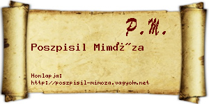 Poszpisil Mimóza névjegykártya